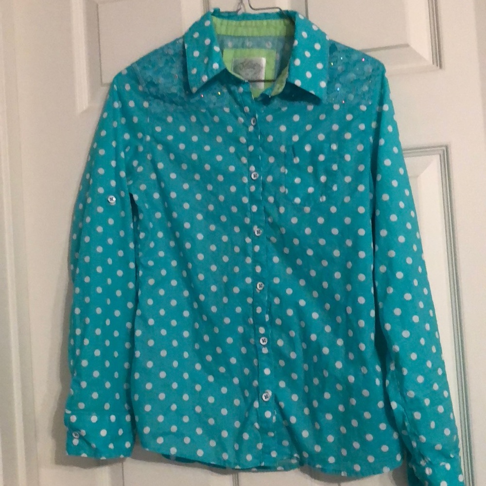 Justice button down shirt